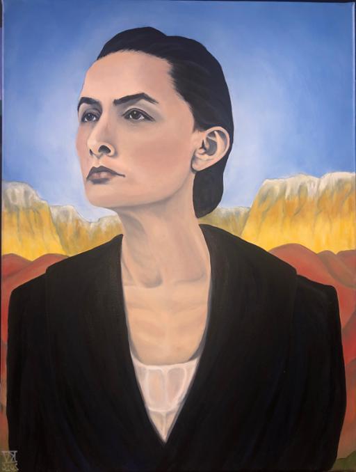 Katherine Vincz | Portrait Series 3, Georgia O'Keefe | Oil on Canvas 
